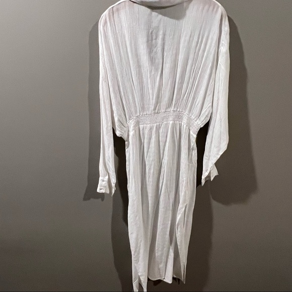 ASOS DESIGN button front maxi beach shirt dress in texture - Picture 7 of 10